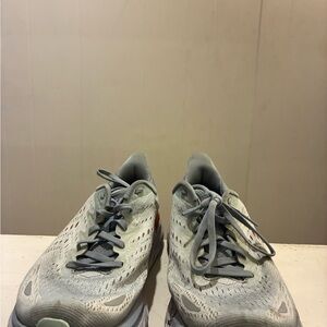 Hoka One One Gray and Orange Running Shoes